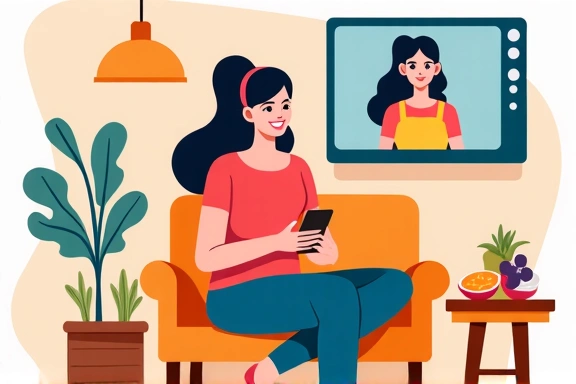 Ilustración de una persona trabajando desde casa en una videollamada con un nutricionista